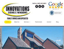 Tablet Screenshot of innovationssidingandwindows.com